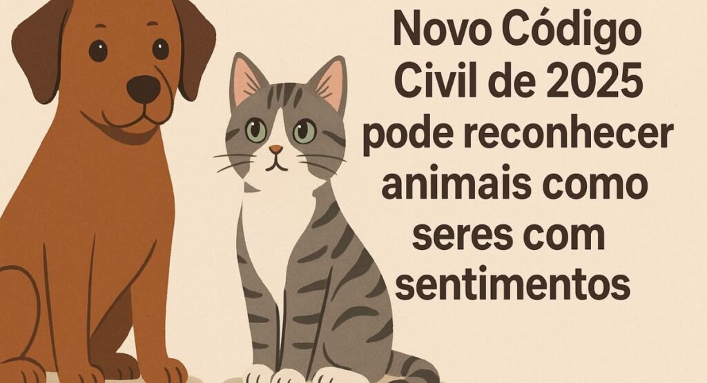 Novo Código Civil de 2025: animais podem ganhar reconhecimento como seres com sentimentos e direitos no Brasil 1 Design sem nome 7